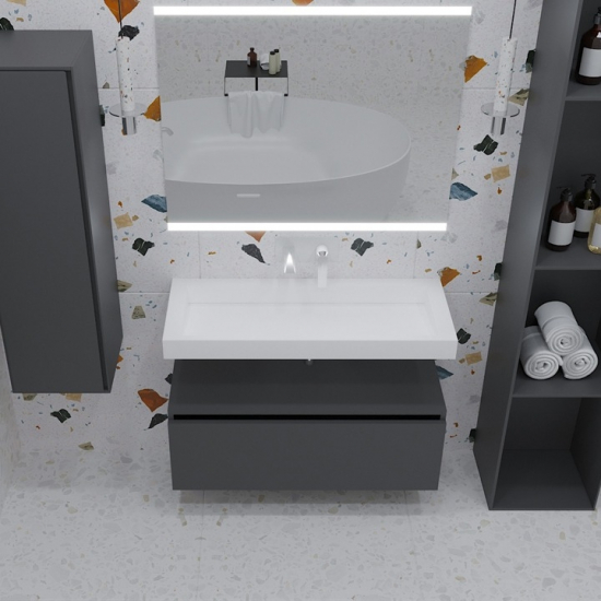 Тумба Armadi Art Flat Valessi Uno-S 60 антрацит матовый