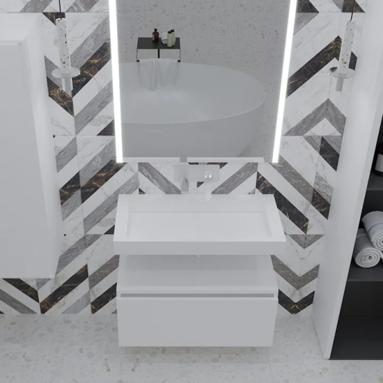 Тумба Armadi Art Flat Valessi Uno-S 80 белый глянец