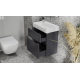 Тумба c раковиной RAVAL Brik 55, подвесная, антрацит