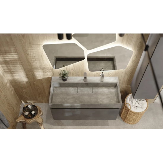 Тумба c раковиной RAVAL Facet 100 антрацит