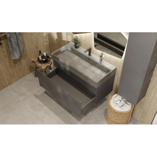 Тумба c раковиной RAVAL Facet 100 антрацит