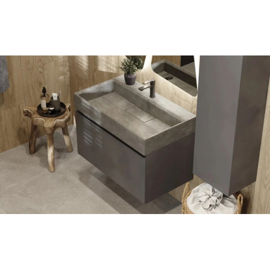 Тумба c раковиной RAVAL Facet 80 антрацит