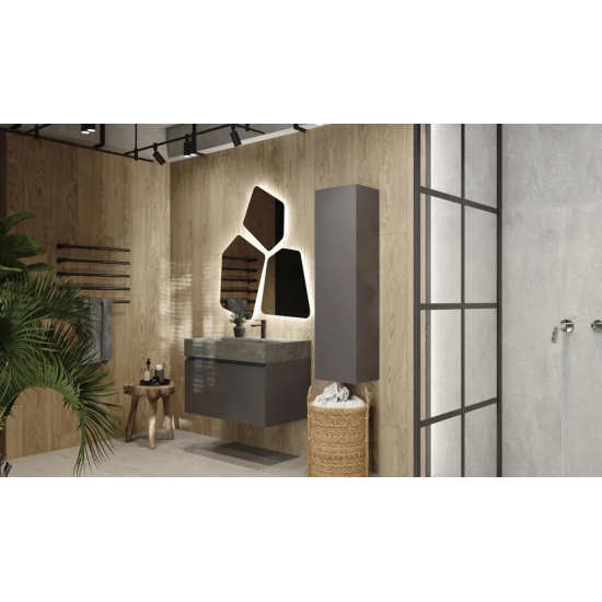 Тумба c раковиной RAVAL Facet 80 антрацит