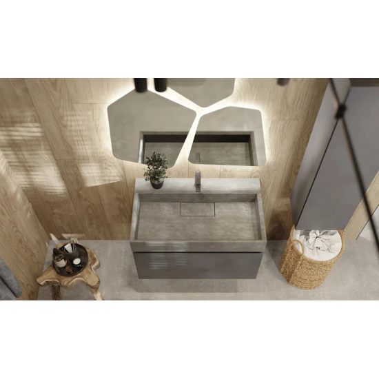 Тумба c раковиной RAVAL Facet 80 антрацит