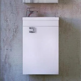 Тумба c раковиной RAVAL Kub 40 белая, подвесная