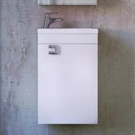 Тумба c раковиной RAVAL Kub 40 белая, подвесная