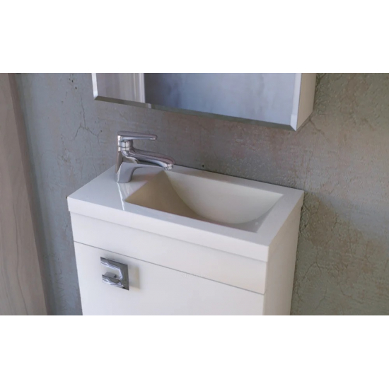 Тумба c раковиной RAVAL Kub 40 белая, подвесная