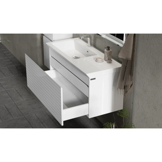 Тумба c раковиной RAVAL Meier 100, белая