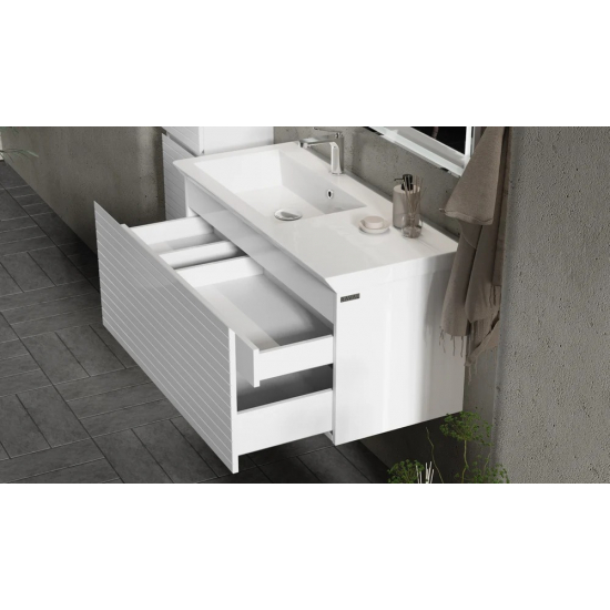 Тумба c раковиной RAVAL Meier 100, белая