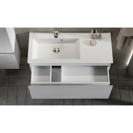 Тумба c раковиной RAVAL Meier 100, белая