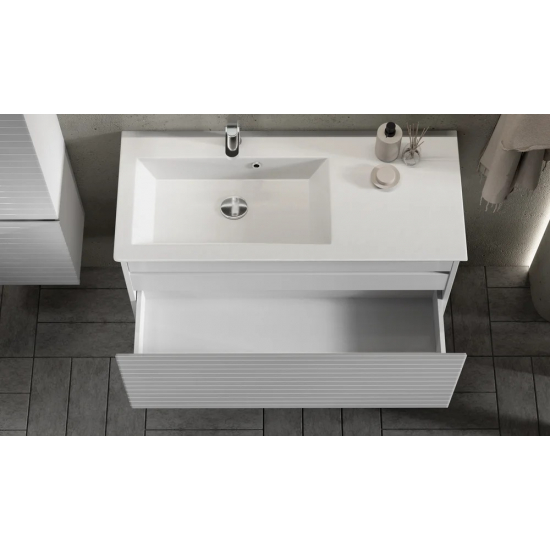 Тумба c раковиной RAVAL Meier 100, белая