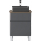 Тумба c раковиной RAVAL Morelle 60, напольная, антрацит, трюфель