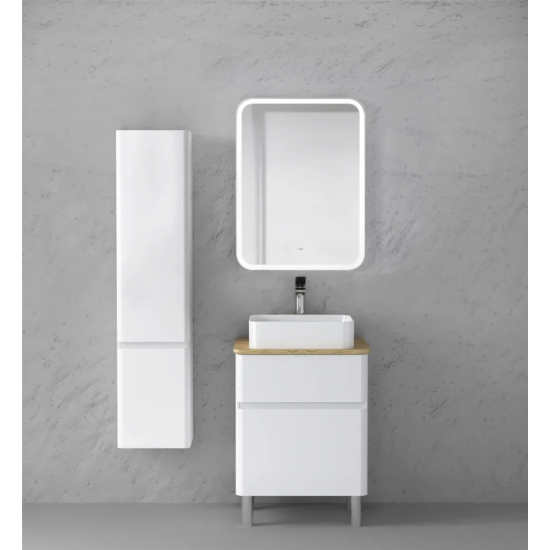 Тумба c раковиной RAVAL Morelle 60, напольная, белая, охра