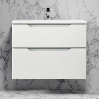 Тумба c раковиной RAVAL Wector 80, подвесная, белая