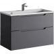 Тумба c раковиной RAVAL Wector 90, подвесная, антрацит
