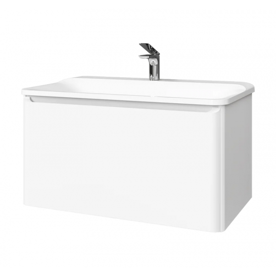 Тумба c раковиной RAVAL Welto 80, подвесная, белая