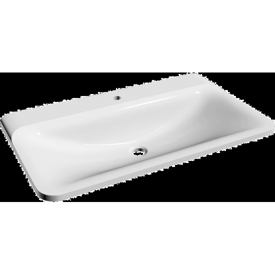 Тумба c раковиной RAVAL Welto 80, подвесная, белая