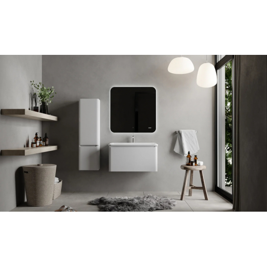 Тумба c раковиной RAVAL Welto 80, подвесная, белая