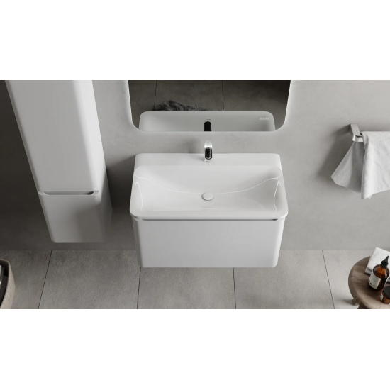 Тумба c раковиной RAVAL Welto 80, подвесная, белая