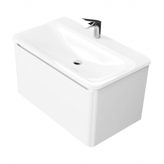 Тумба c раковиной RAVAL Welto 80, подвесная, белая