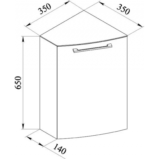 Тумба DE AQUA Тока 3 L левая, угловая