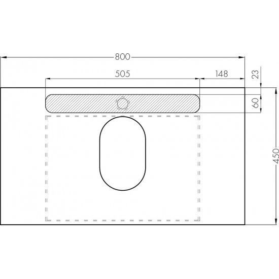 Тумба для комплекта АКВАТОН Лофт Урбан 80