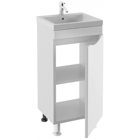 Тумба для комплекта AURA Андрея 40 R правая напольная, белая 