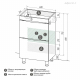 Тумба для комплекта AURA Андрея 50-2 напольная, белая 