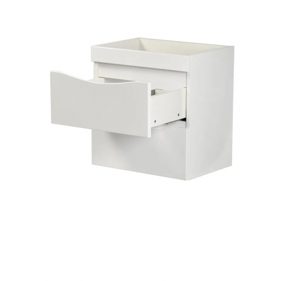Тумба для комплекта AURA Андрея 50-2 пд подвесная, белая
