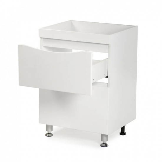 Тумба для комплекта AURA Андрея 58-2 напольная, белая 