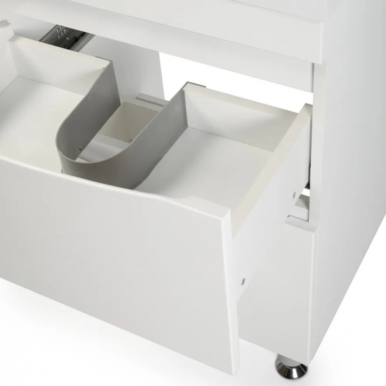 Тумба для комплекта AURA Андрея 58-2 напольная, белая 