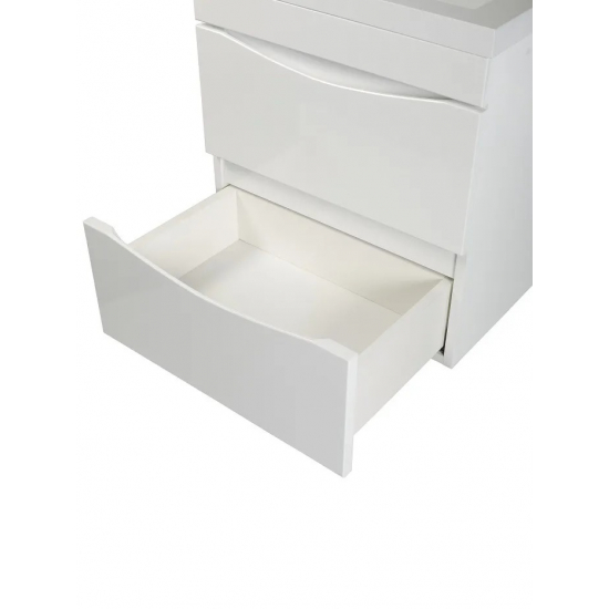 Тумба для комплекта AURA Андрея 58-2 пд подвесная, белая