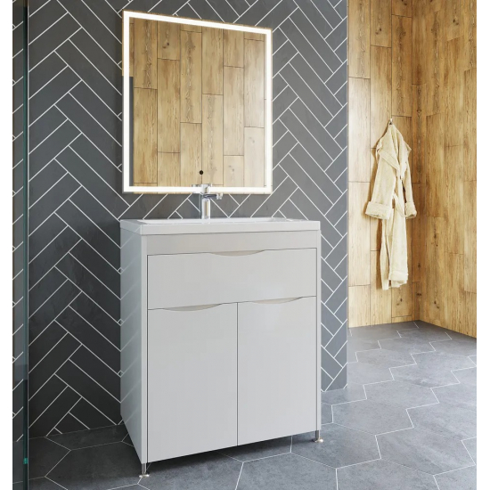 Тумба для комплекта AURA Андрея 75-1 напольная, белая