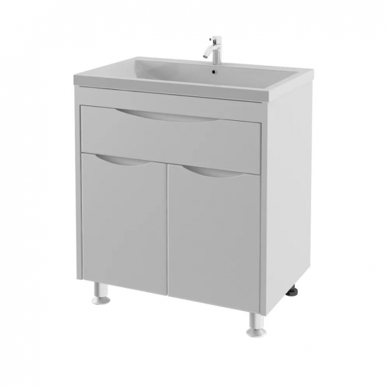 Тумба для комплекта AURA Андрея 75-1 напольная, белая