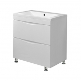 Тумба для комплекта AURA Андрея 75-2 напольная, белая