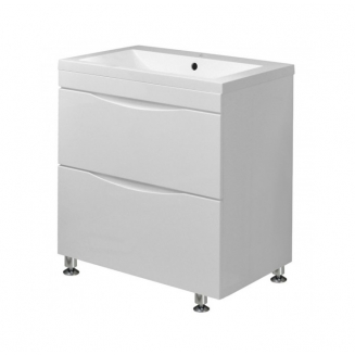 Тумба для комплекта AURA Андрея 75-2 напольная, белая