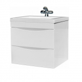 Тумба для комплекта AURA Андрея 75-2 пд подвесная, белая