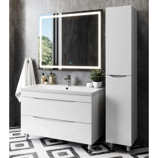 Тумба для комплекта AURA Андрея 80-2 напольная, белая