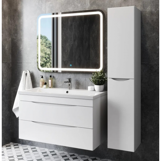 Тумба для комплекта AURA Андрея 80-2 пд подвесная, белая