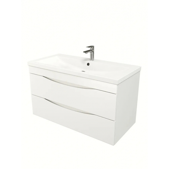 Тумба для комплекта AURA Андрея 80-2 пд подвесная, белая