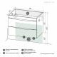 Тумба для комплекта AURA Андрея 80-2 пд подвесная, белая