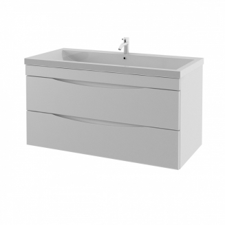 Тумба для комплекта AURA Андрея 90-2 пд подвесная, белая