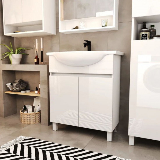 Тумба для комплекта AURA Глория 60 напольная, белая