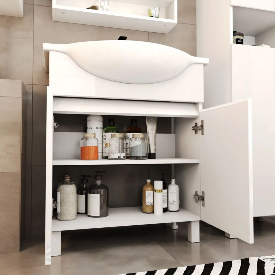 Тумба для комплекта AURA Глория 60 напольная, белая