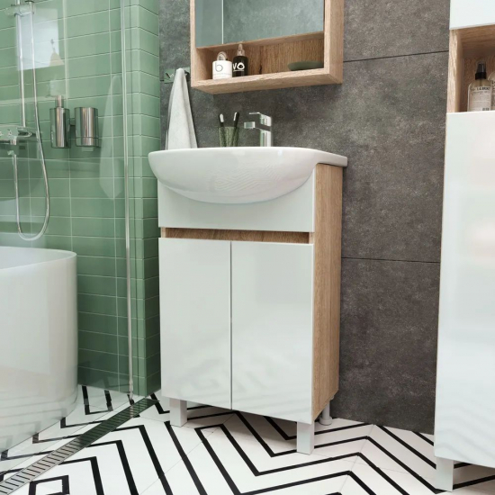 Тумба для комплекта AURA Глория 60 напольная, дуб кантри