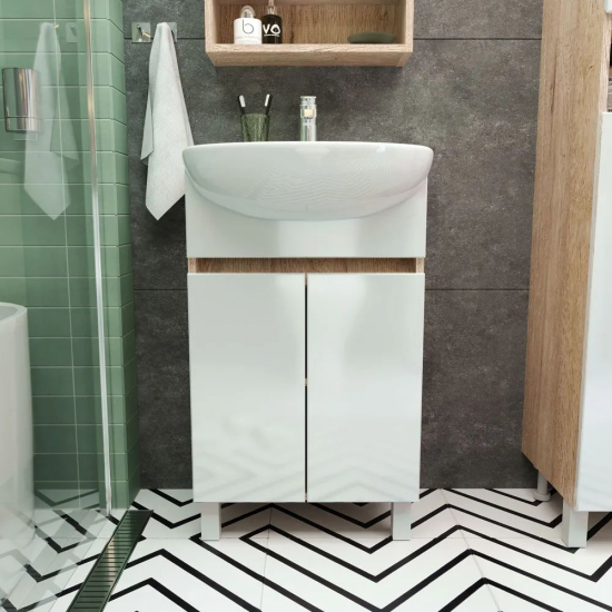 Тумба для комплекта AURA Глория 60 напольная, дуб кантри