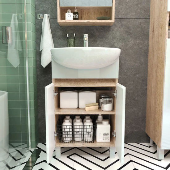 Тумба для комплекта AURA Глория 60 напольная, дуб кантри