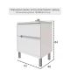 Тумба для комплекта AURA Izabel 60-2 напольная, белая