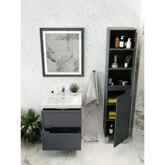 Тумба для комплекта AURA Izabel 60-2 напольная, графит