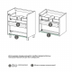 Тумба для комплекта AURA Лаура 60-2 пд подвесная, белая